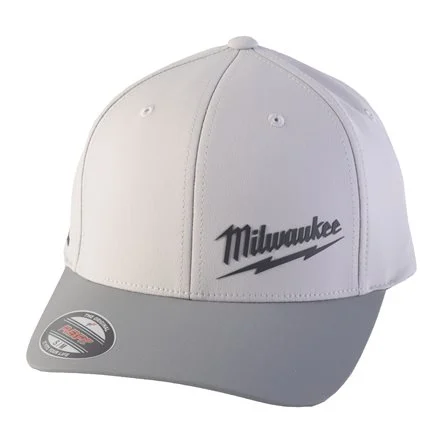 czapka z daszkiem premium milwaukee szara srebrna